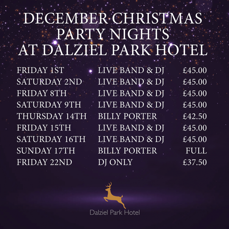 Christmas Party Nights Dalziel Park Hotel and Golf Club